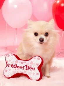 PETSIN 1 件情人节系列猫/狗爱好者礼物和狗/猫妈妈爱宠物毛绒咀嚼娃娃、狗爱好者和狗妈妈爱牙齿清洁吱吱叫娃娃、缓解压力出牙小狗娃娃、可爱互动毛绒吱吱叫狗爱好者和狗妈妈爱娃娃、心形小型犬爱好者和狗妈妈爱咀嚼娃娃、适合中小型猫/狗爱好者礼物和狗/猫妈妈爱宠物、猫爱好者和猫妈妈爱伴侣娃娃 - 紅色 - 查看 1