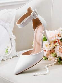 CUCCOO CHICEST Women's Pointed Toe Slim High Heel White Pumps Spring Shoes - White - View 5