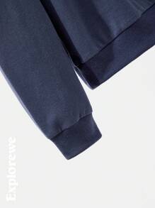 SHEIN 2pcs/Set Tween Girls Casual Round Neck Sweatshirt And Sweatpants Outfit, For Outdoor Wear In Spring And Autumn