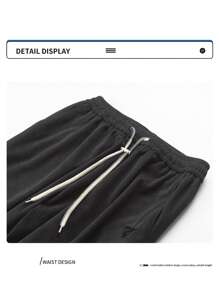 Women's Drawstring Waist Casual, Daily Fitness, Outdoor Sweatpants, Jogging Pants - Dark Grey - View 4