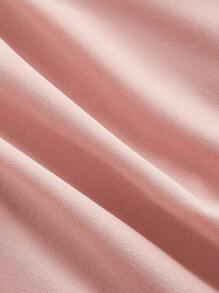 SHEIN MOD 大码粉色可爱复古前蝴蝶结装饰女式派对礼服 - 粉色 - 查看 4