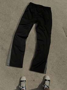 Manfinity Roghcode Plus Size Men Casual Sweatpants, Simpie Style For Daily Wear - Multicolor - View 2