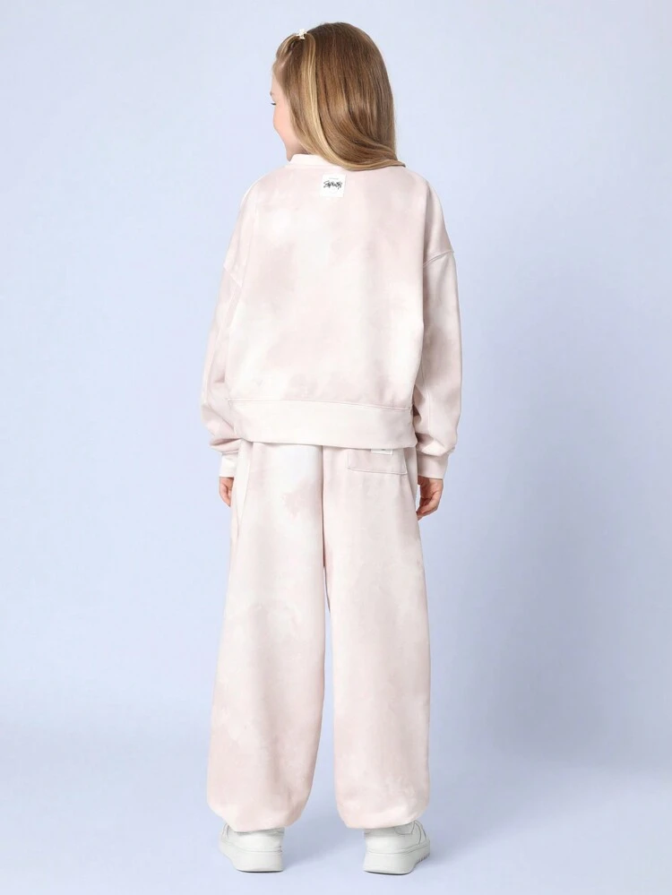 Varsity Style Oversized Sweatshirt And Wide Leg Pants Co-Ord Set