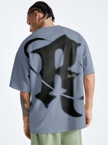 Manfinity VCAY Camiseta con estampado en inglés para hombre, adecuada para el verano