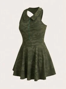 Women's Camouflage Print Outdoor Romper