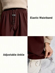 In My Nature Women's Solid Color Hiking Pants With Pockets - Burgundy - View 3