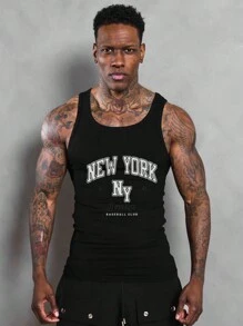 Gym Rark Men's Tank Top UPF 50+ Sleeveless Shirt Lightweight Casual Gym Workout Shirts Cooling Muscle Tee Shirt Compression Shirt Men - Black - View 4