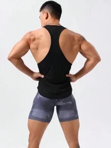 Gym Rark Men's Tank Top UPF 50+ Sleeveless Shirt Lightweight Casual Gym Workout Shirts Cooling Muscle Tee Shirt Compression Shirt Men - Black - View 2