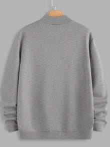 Manfinity VCAY 2 件男士修身立领常规版型长袖休闲套头运动衫，适合秋季