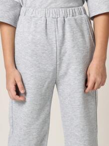 SUMWON Los Angeles Youth Athletic Co-Ord Set Streetwear Matching Set Casual Sweatshirt Jogger Outfit School Sports Daily Two Piece Set