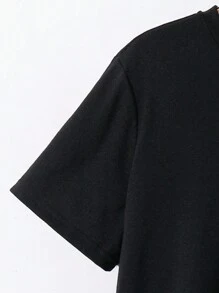 SHEIN 2 件套青少年男孩休闲运动时尚服装 - 柔软舒适的字母图案 T 恤和松紧腰工装裤套装，适合秋季、春季、夏季、日常穿着、户外、学校、街头风格、派对和休闲 - 彩色 - 查看 6