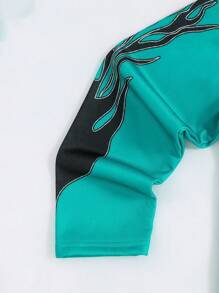 SHEIN Teenage Boy Casual Cool Comfy Long Sleeve Hoodie & Pants Set - Multicolor - View 5