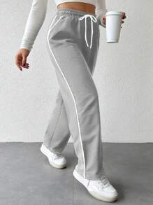 EURMUSE Drawstring Waist Sweatpants, Casual And Stylish For Everyday Wear - Grey - View 3