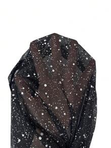 Rafferiza 优雅露肩闪亮斗篷晚礼服长款女士服装 - 黑色 - 查看 7