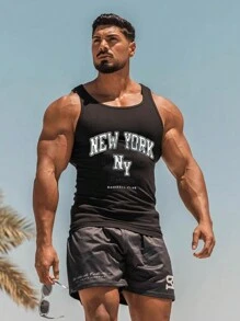 Gym Rark Men's Tank Top UPF 50+ Sleeveless Shirt Lightweight Casual Gym Workout Shirts Cooling Muscle Tee Shirt Compression Shirt Men - Black - View 1