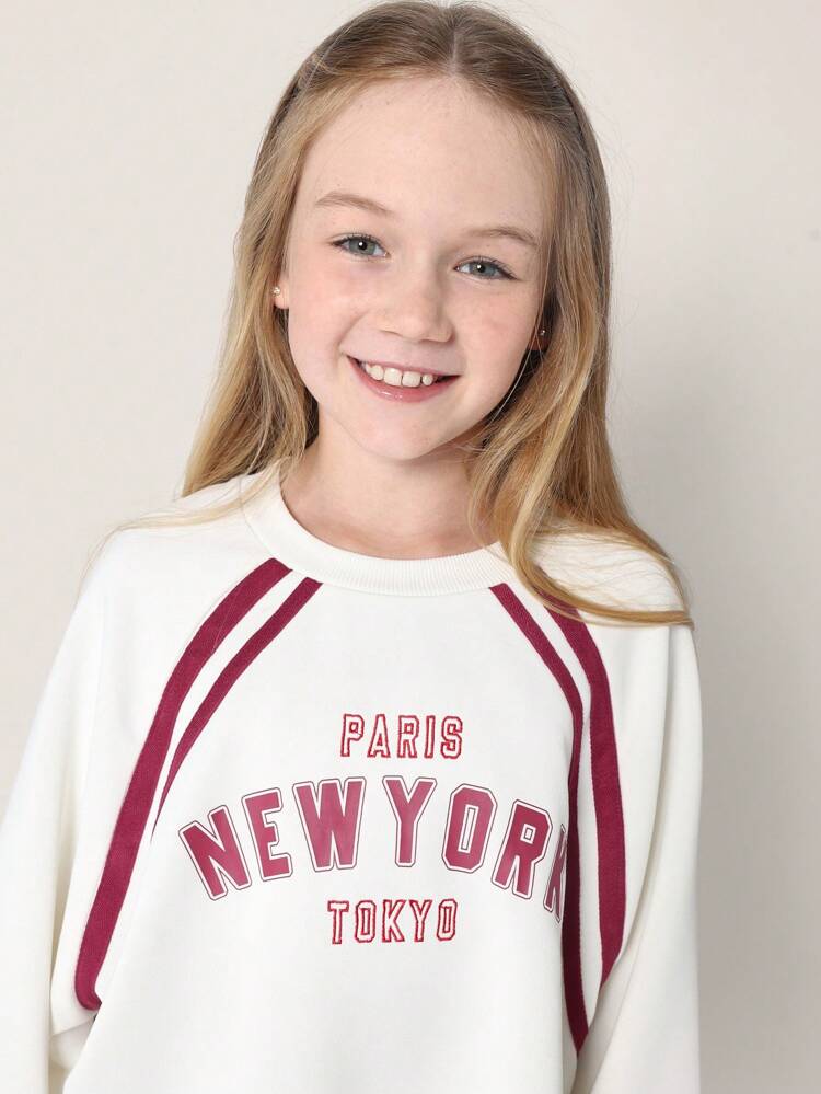 Urban Cities Graphic Striped Sweatshirt