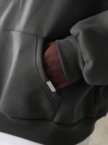 SUMWON Heavyweight Fleece Cozy Hoodie Co-Ords - Dark Grey - View 6