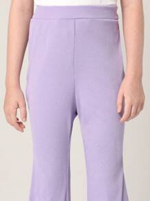 SUMWON Youth Lightning Bolt Graphics Cropped Hoodie Sweatsuit Set Wear Soft Fleece Sport Workout Athletic Fall Winter Activewear Sweatpants Set - Multicolor - View 7