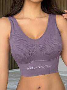 DAZY Elegant Seamless Solid Color Sports Bra For Women