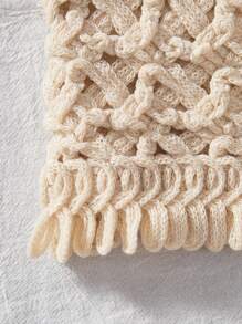 年轻女孩休闲时尚圆领无袖背心 - 杏色 - 查看 3