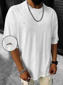 Manfinity Dauomo Camiseta casual de hombre con estampado realista de mosquito - Blanco - Ver 1