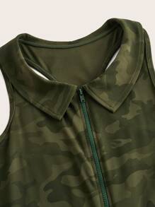 Women's Camouflage Print Outdoor Romper