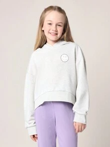 SUMWON Youth Lightning Bolt Graphics Cropped Hoodie Sweatsuit Set Wear Soft Fleece Sport Workout Athletic Fall Winter Activewear Sweatpants Set - Multicolor - View 4