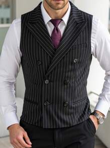 Manfinity Bizformal Gilet casual senza maniche a righe da uomo Manfinity Bizformal, ideale per un regalo al fidanzato