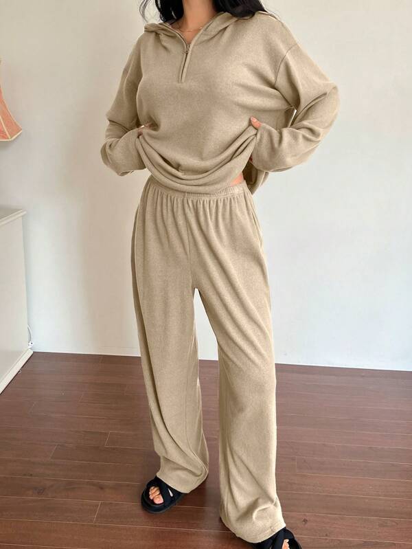 DAZY Set de îmbrăcăminte casual, minimalist, cu glugă, cu glugă