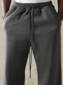 SUMWON Heavyweight Fleece Cozy Hoodie Co-Ords - Dark Grey - View 7