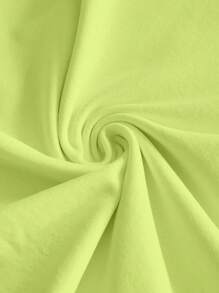 Manfinity VCAY Plus Size Men Street Style Loose Green Knit T-Shirt, Streetwear Fashion - Multicolor - View 6