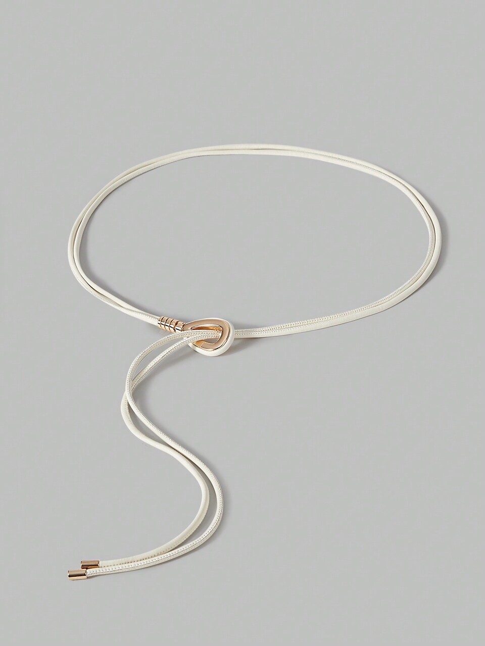 1pc Bohemian Knotted White Long Rope Belt, Suitable For Vacation