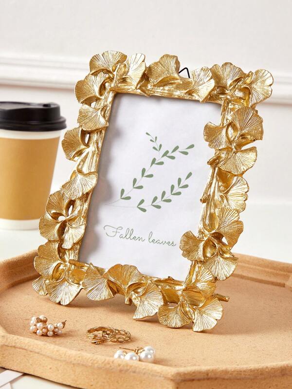1pc Resin Golden Photo Frame European Style Photography Background Photo Props Desktop Ornament Wall Decoration Photo Frame,Living Room Decor, Kitchen Decor, Night Stand Decor,Wedding Decoration,For Home Decoration And Picture Display,Fall Decor Home Christmas For Holiday Gift Giving