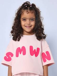 SUMWON Smwn Logo Statement Boxy Oversized Co-Ord Set Two Piece Shorts Wear Streetwear Summer Spring Casual Athleisure Sporty Fashion Week Urban Playset - 粉色 - 查看 5