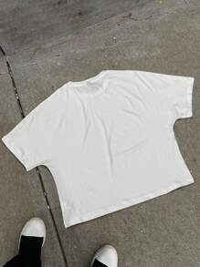 PAVTROS Áo thun nam họa tiết chữ thập và chữ thêu kim loại, áo thun ngắn tay họa tiết áo thun họa tiết áo thun họa tiết nam áo thun họa tiết áo thun họa tiết nam S - trắng - Xem 2