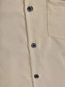 SHEIN 1 件男童复古美式学院风中长款连帽衬衫，休闲百搭新品