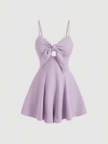 SHEIN MOD Women's Solid Color Spaghetti Strap Romper, Minimalist And Fashionable For Casual Daily Wear