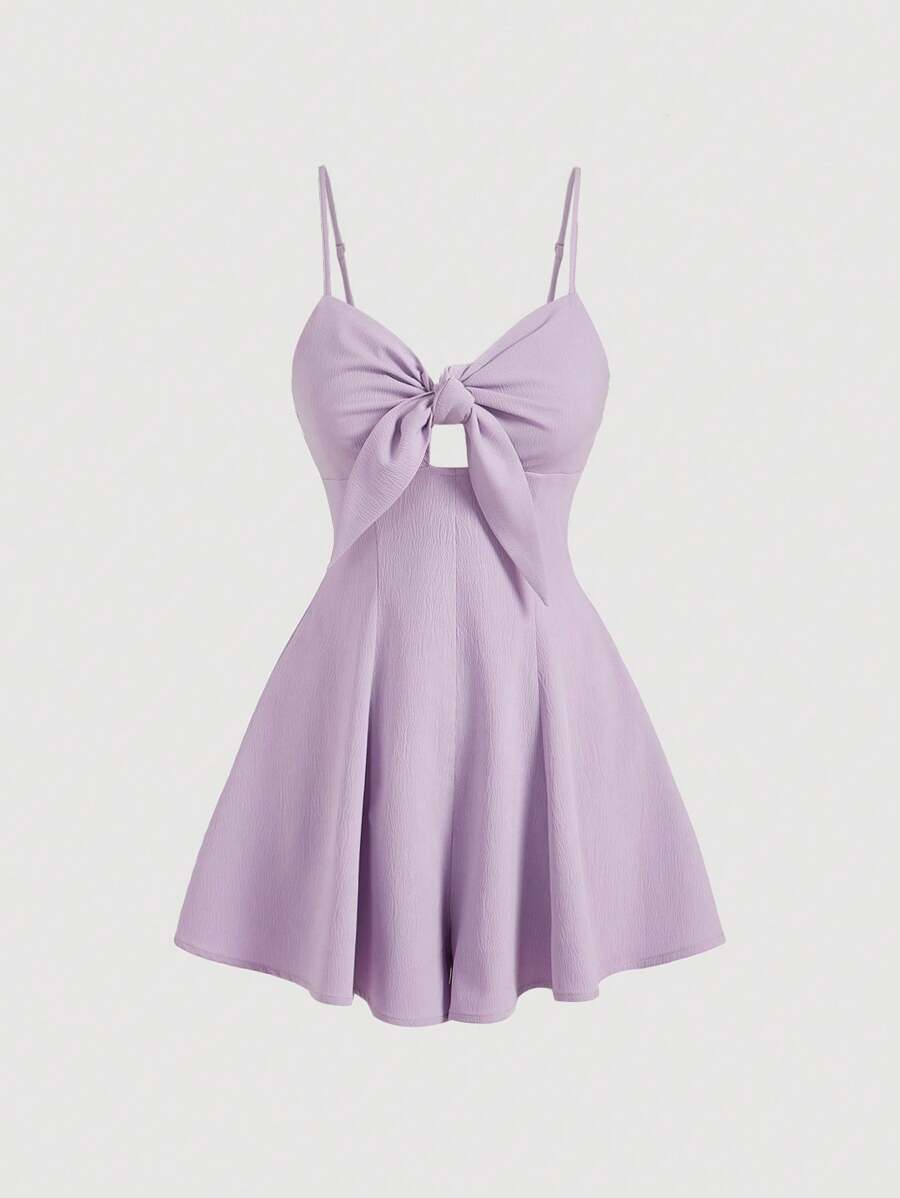 SHEIN MOD Women's Solid Color Spaghetti Strap Romper, Minimalist And Fashionable For Casual Daily Wear