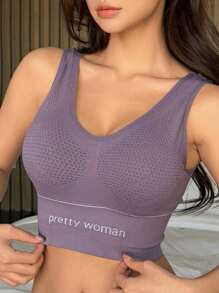 DAZY Elegant Seamless Solid Color Sports Bra For Women