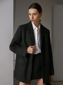 Aveloria Modichic Conjunto de 2 piezas de chaqueta retro y falda evasé para mujer, para otoño