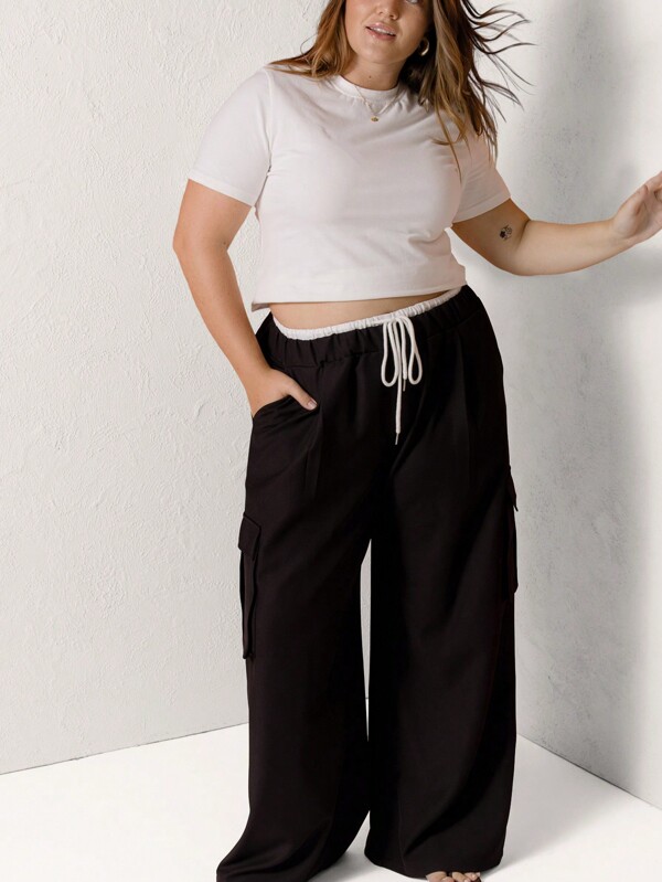 Aralina Quần Palazzo cạp rút nhiều màu sắc thoải mái, đa năng, size lớn