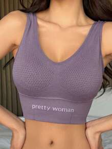 DAZY Elegant Seamless Solid Color Sports Bra For Women