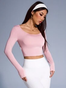 Slayoga Ombre Raglan Sleeve Crop Sports Teeworkout Tank Top