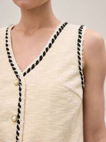 BizChic Top sin hombros para mujer, con recorte de bloques de color, elegante para resort, romántico para ir al trabajo o en una cita de San Valentín, para primavera/verano