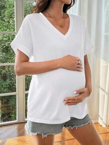 SHEIN Fashionable & Versatile Simple Style Casual Daily T-Shirt - White - View 1