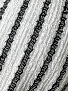 Swim Vcay Women's Summer Vacation Jacquard Fabric Spaghetti Strap Bikini Top