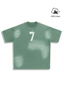 Manfinity EMRG Camiseta de manga corta casual y sencilla para uso diario de hombres - Verde - Ver 2