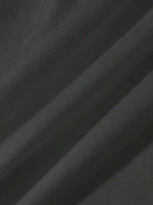 INAWLY 休闲宽松口号印花落肩短袖 T 恤