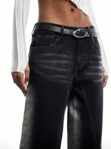 LYSMO Women's Casual Denim Jeans, Simple & Fashionable For Everyday Wear