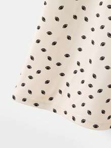 Teens Girls' Casual Gray Graphic Pattern Dress/Loungewear - Grey - View 5